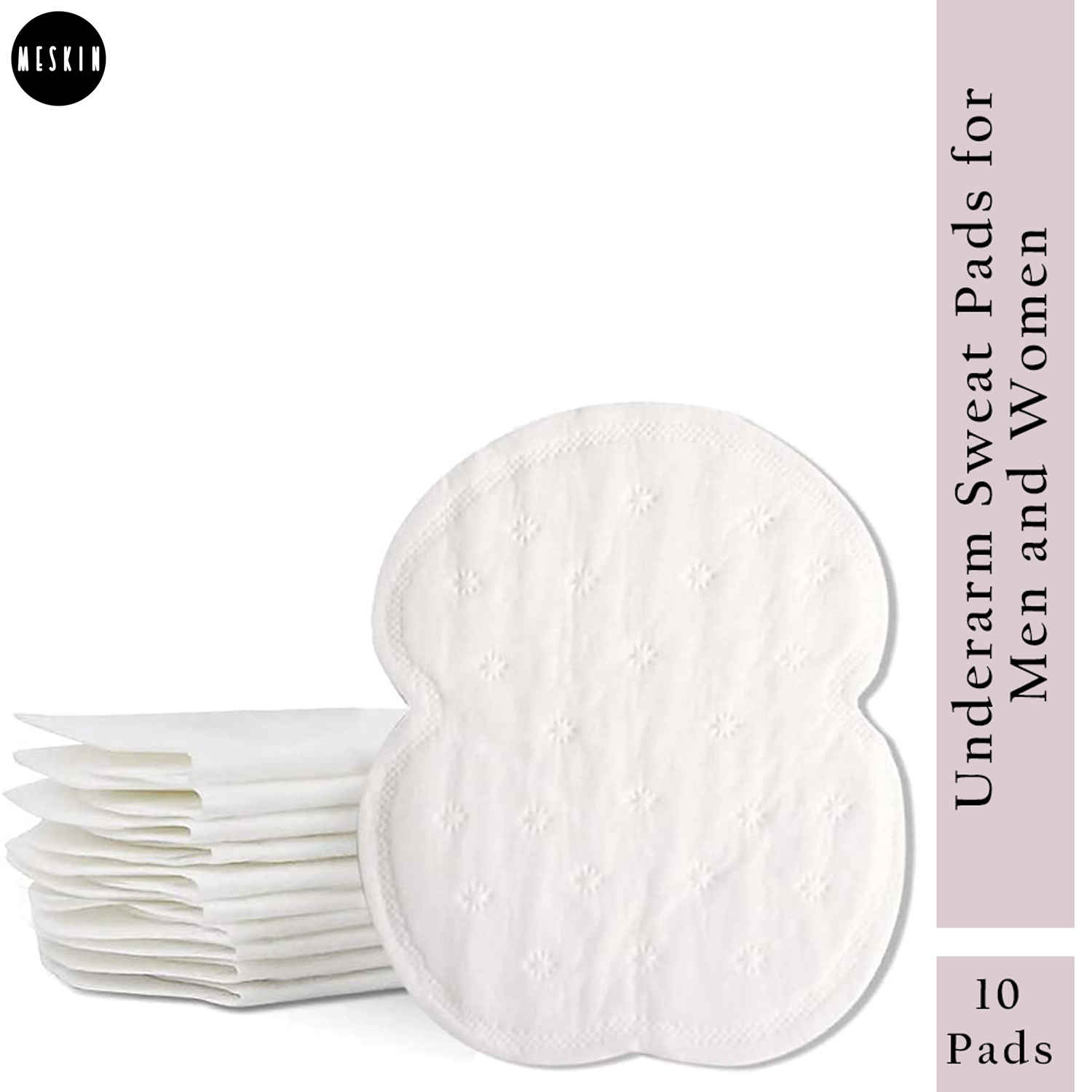 Buy MeSkin Disposable Underarm Sweat Pads for Men and Women - Stain proof, Anti Perspiration (10 pcs) - Purplle