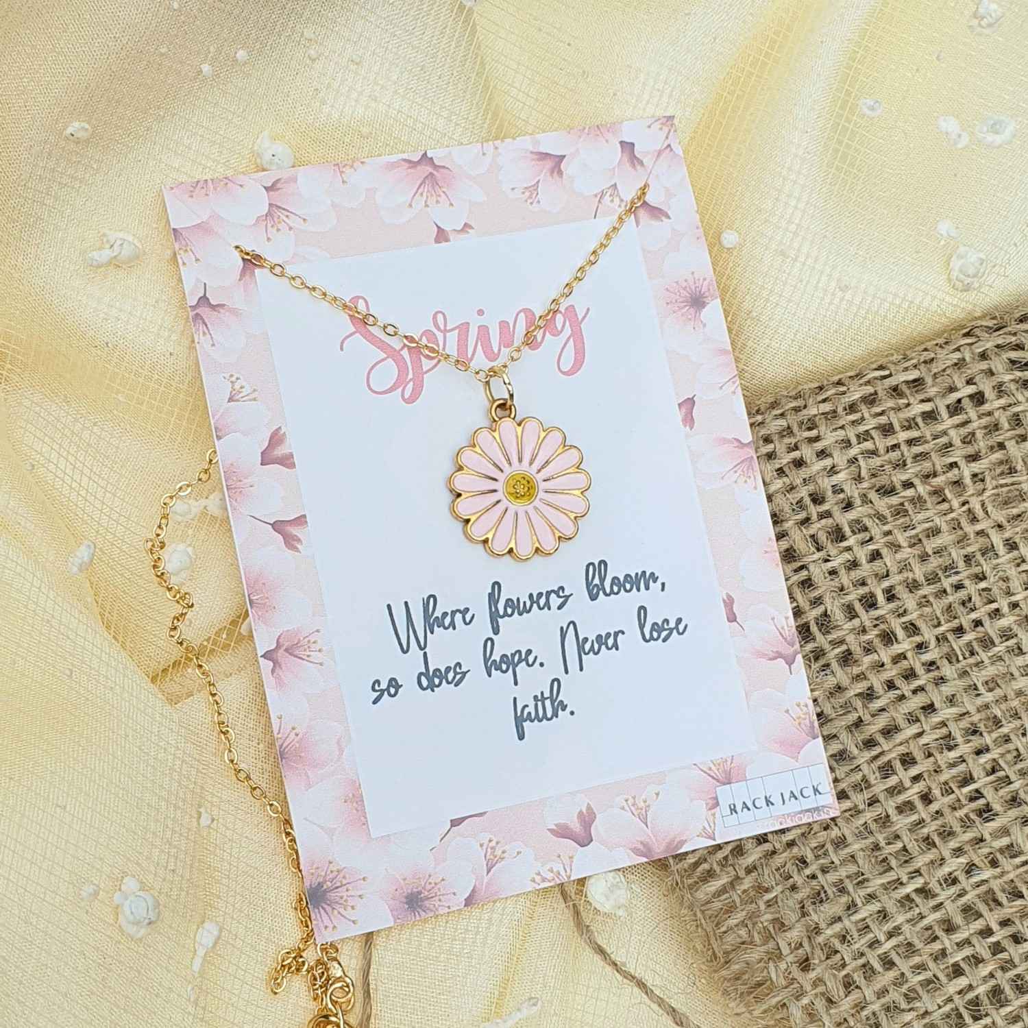 Buy Rack Jack Y2K Charm Pendant Gold Necklace - Season Love - Spring - Daisy - Purplle