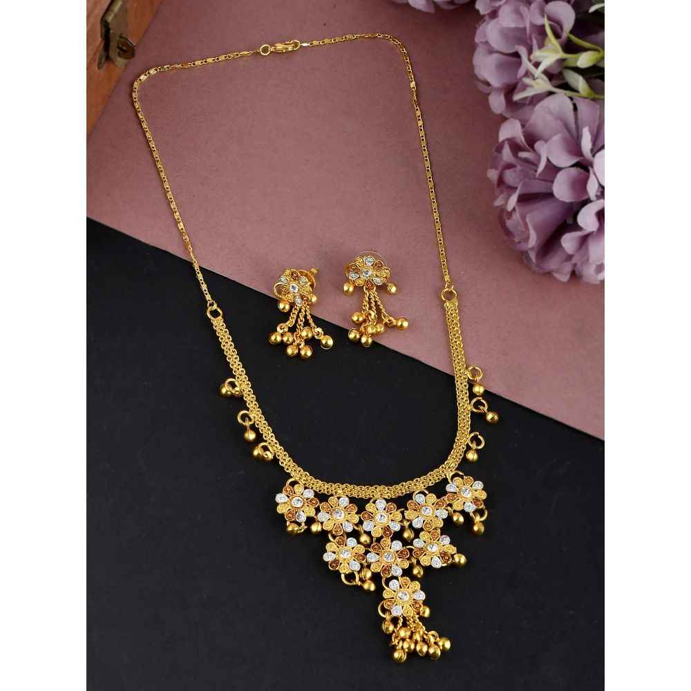 Buy Silvermerc Designs Gold Plated Ghungroo Beaded Jewelry Set - Purplle