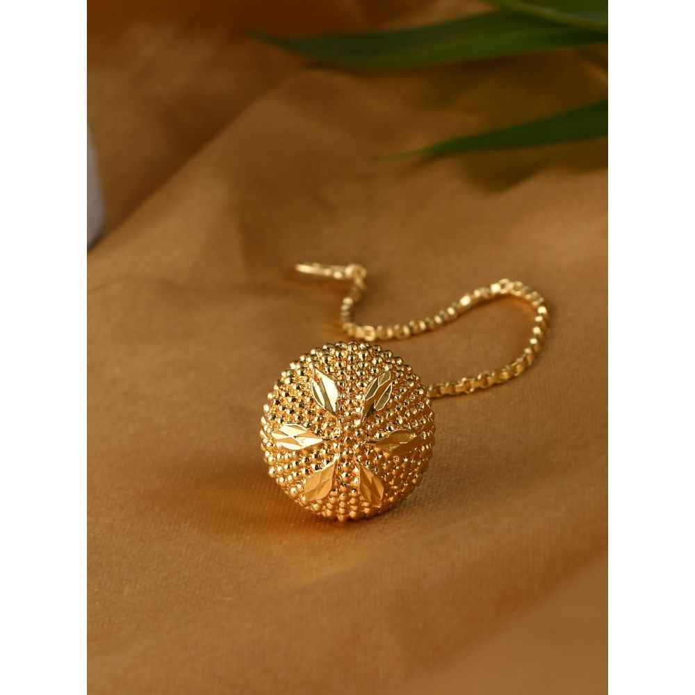 Buy Silvermerc Designs Gold plated Gujar Borla Mangtika - Purplle