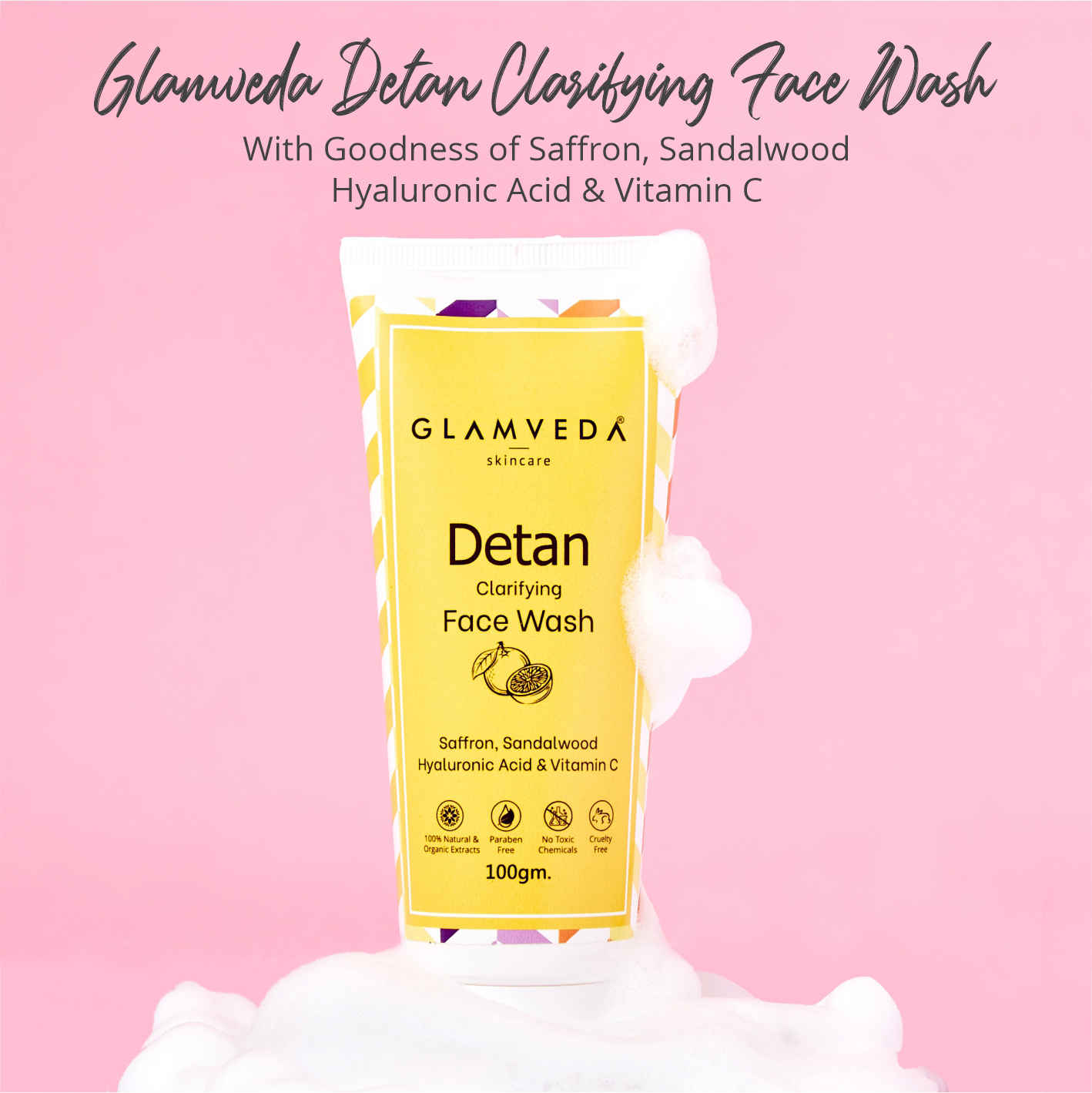 Buy Glamveda Detan Face Wash (100 gm) - Purplle