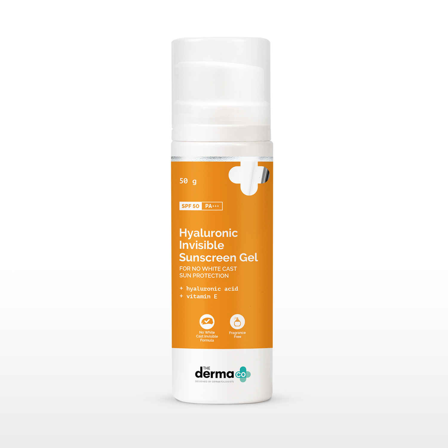 Buy The Derma Co.Hyaluronic Invisible Sunscreen Gel with Hyaluronic Acid & Vitamin E for No White Cast Sun Protection (50 gm) - Purplle