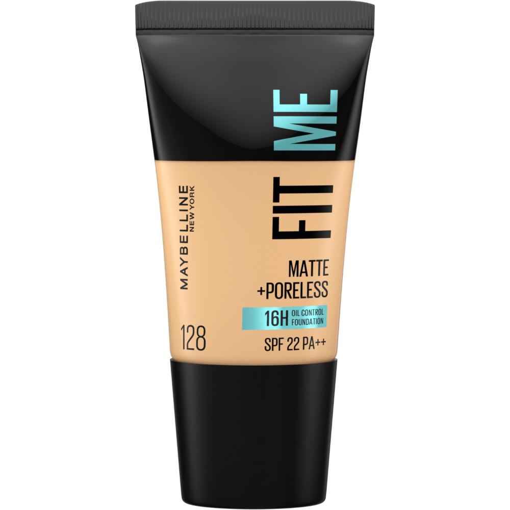 Buy Maybelline New York Fit Me Matte+Poreless Liquid Foundation Tube, 128 Warm Nude, 18ml - Purplle
