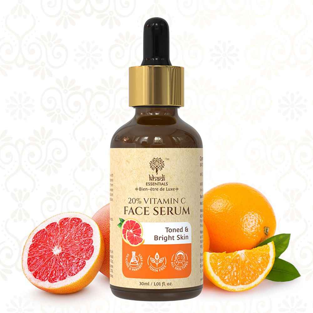 Buy Khadi Essentials 10% Vitamin C Face Serum For Toned and Bright and Anti- Aging Skin , 30ml - Purplle