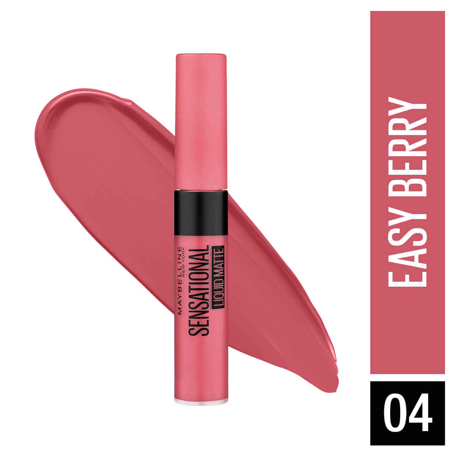 Buy Maybelline New York Sensational Liquid Matte Lipstick, Weightless Comfort - 04 Easy Berry|7 ml - Purplle