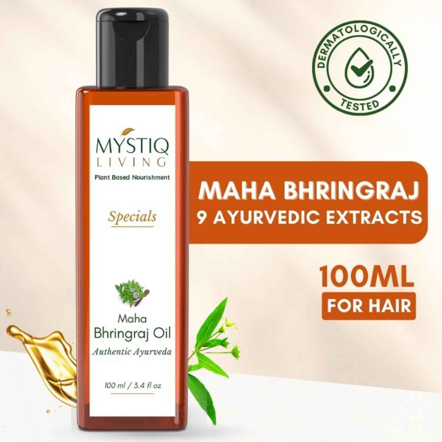 Buy Mystiq Living Specials - Maha Bhringraj Hair Oil-(100 ml) - Purplle