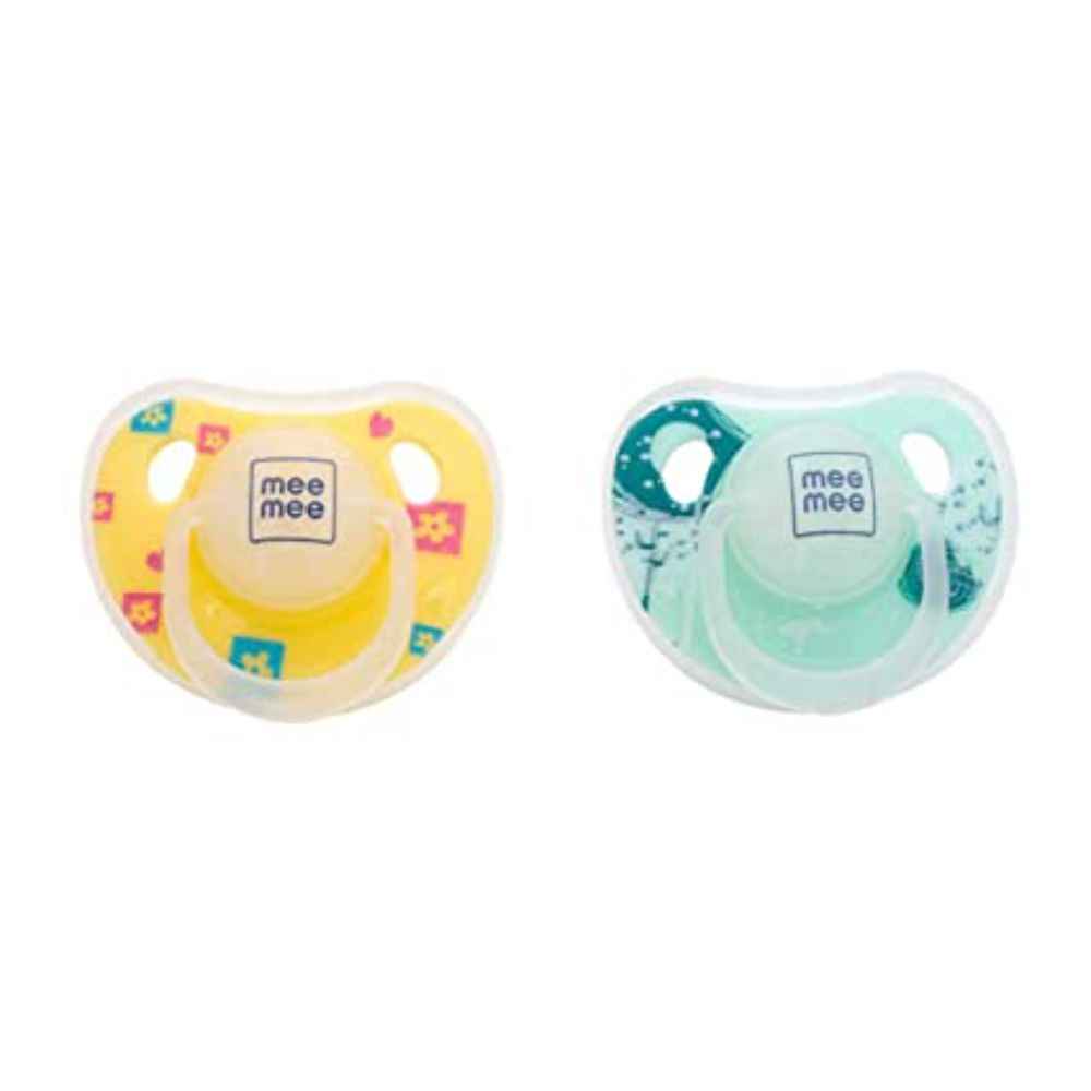 Buy Mee Mee Baby Pacifier (Orthodontic Nipple, Yellow/Green) - Purplle