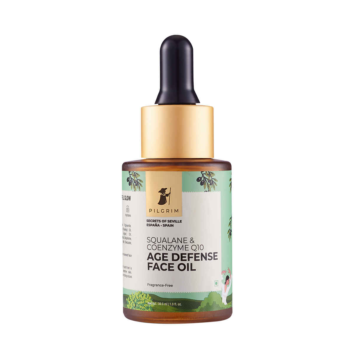 Buy Pilgrim Squalane Age Defense Face Oil for Hydrates and fine lines - Purplle