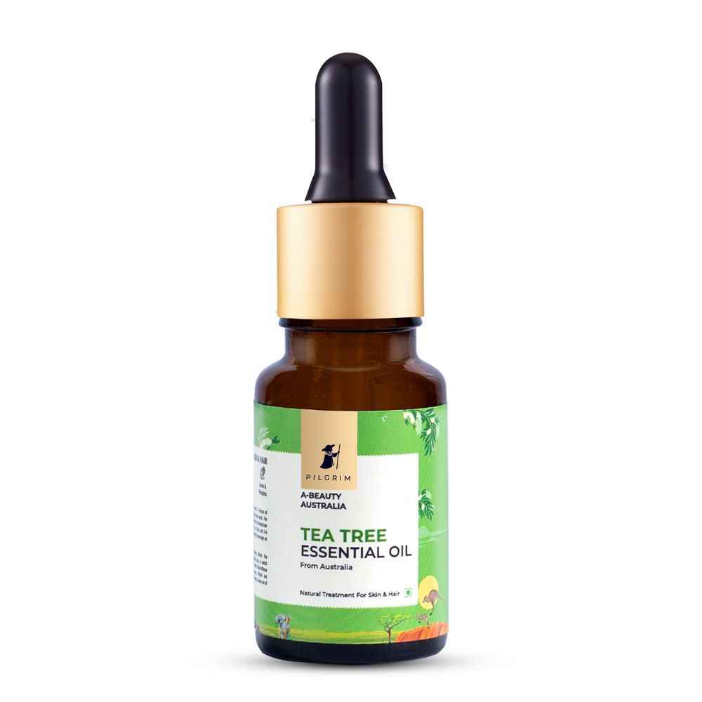 Buy Pilgrim Tea Tree Essential Oil |For Skin & Hair | 100% Pure & Natural Tea Tree Essential Oil For Acne & Pimples | Tea Tree Oil Dor Controlling Dandruff | Women & Men, (10 ml) - Purplle