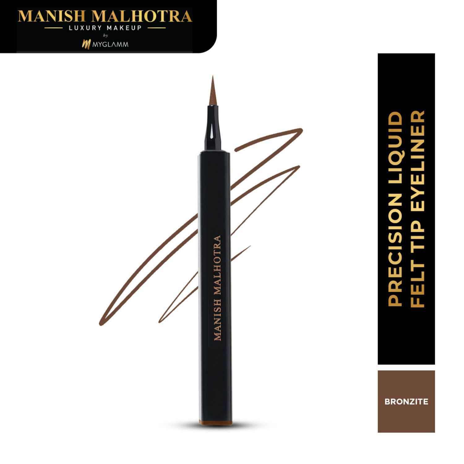 Buy Manish Malhotra Beauty By MyGlamm Precision Liquid Eyeliner-(Brown) Bronzite-1 ml - Purplle