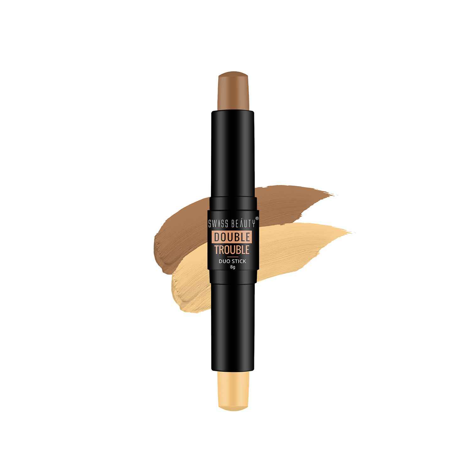 Buy Swiss Beauty Double Trouble Contour & Highlighter Stick 02 Beige Focus (8 g) - Purplle
