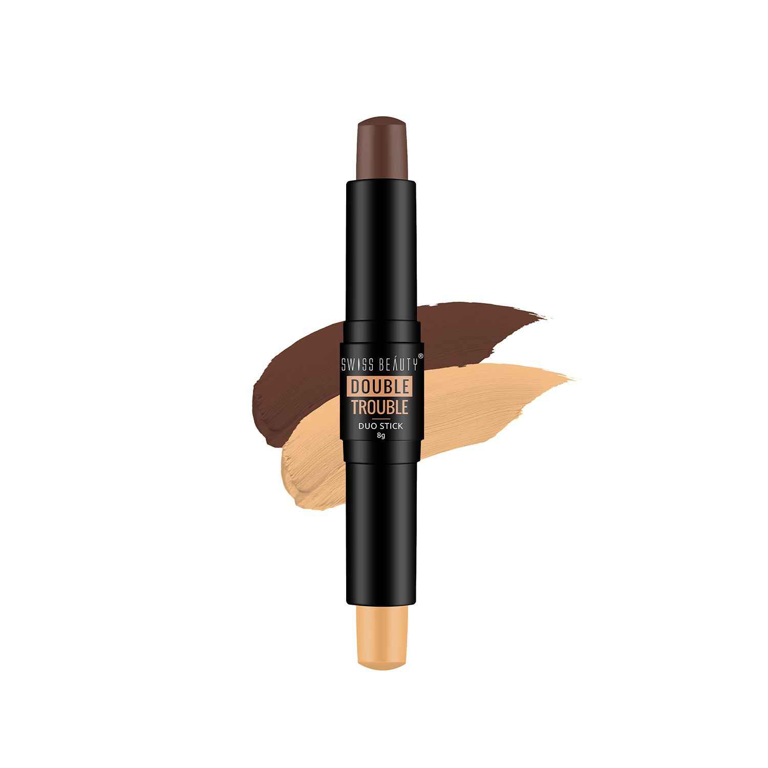 Buy Swiss Beauty Double Trouble Contour & Highlighter Stick 04 Coco Focus (8 g) - Purplle