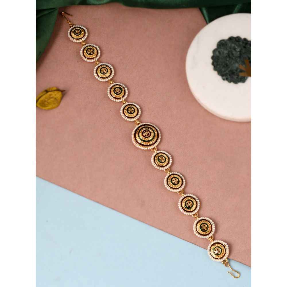 Buy Silvermerc Gold Plated Rajasthani Rajputi Traditional Mehri Head Chain - Purplle