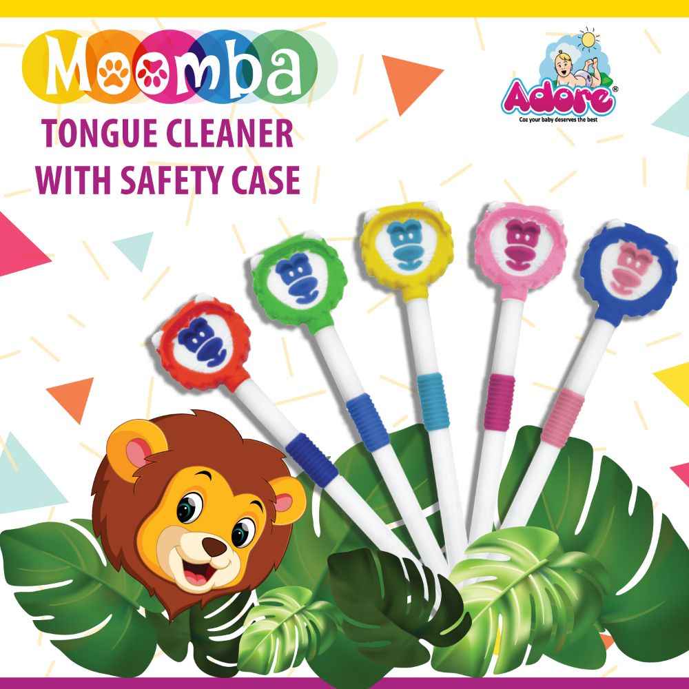 Buy Adore Moomba Kids Tongue Cleaner - Pack of 5 - Purplle