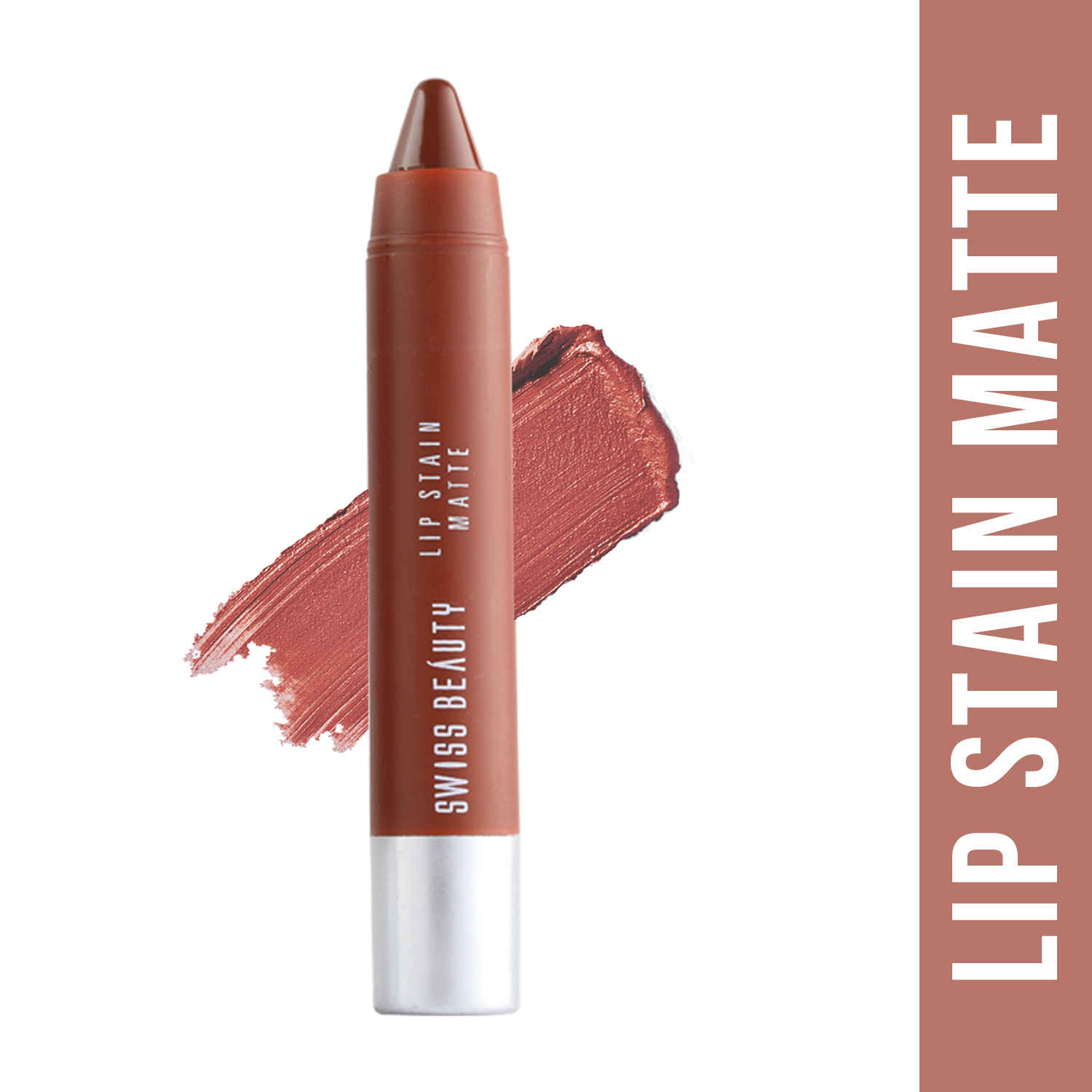 Buy Swiss Beauty Lip Stain Matte Lipstick - Hazlenut (3.4 gm) - Purplle