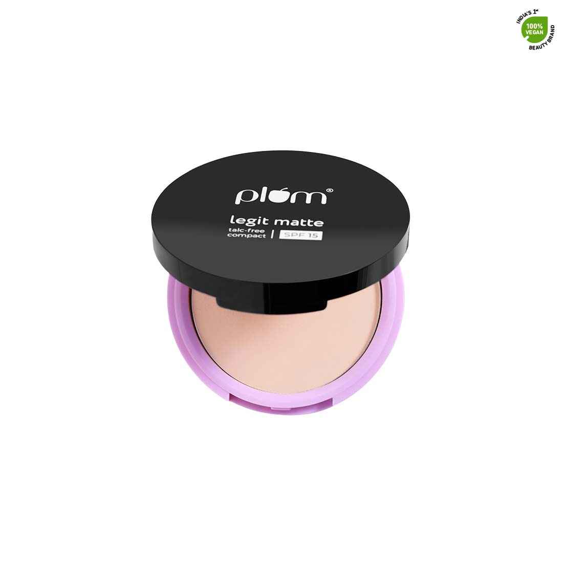Buy Plum Legit Matte Talc-Free Compact With SPF15 | Lightweight | Even Coverage | 100% Vegan & Cruelty Free | Pinched Blush - 115P (Light, Cool Undertone) - Purplle