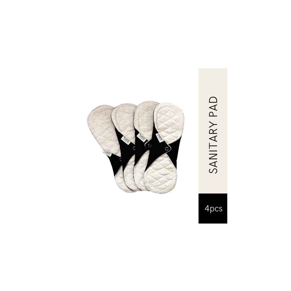 Buy Reusable Washable Sanitary Cloth Pads Napkins (Pack of 4, Off White) - Purplle