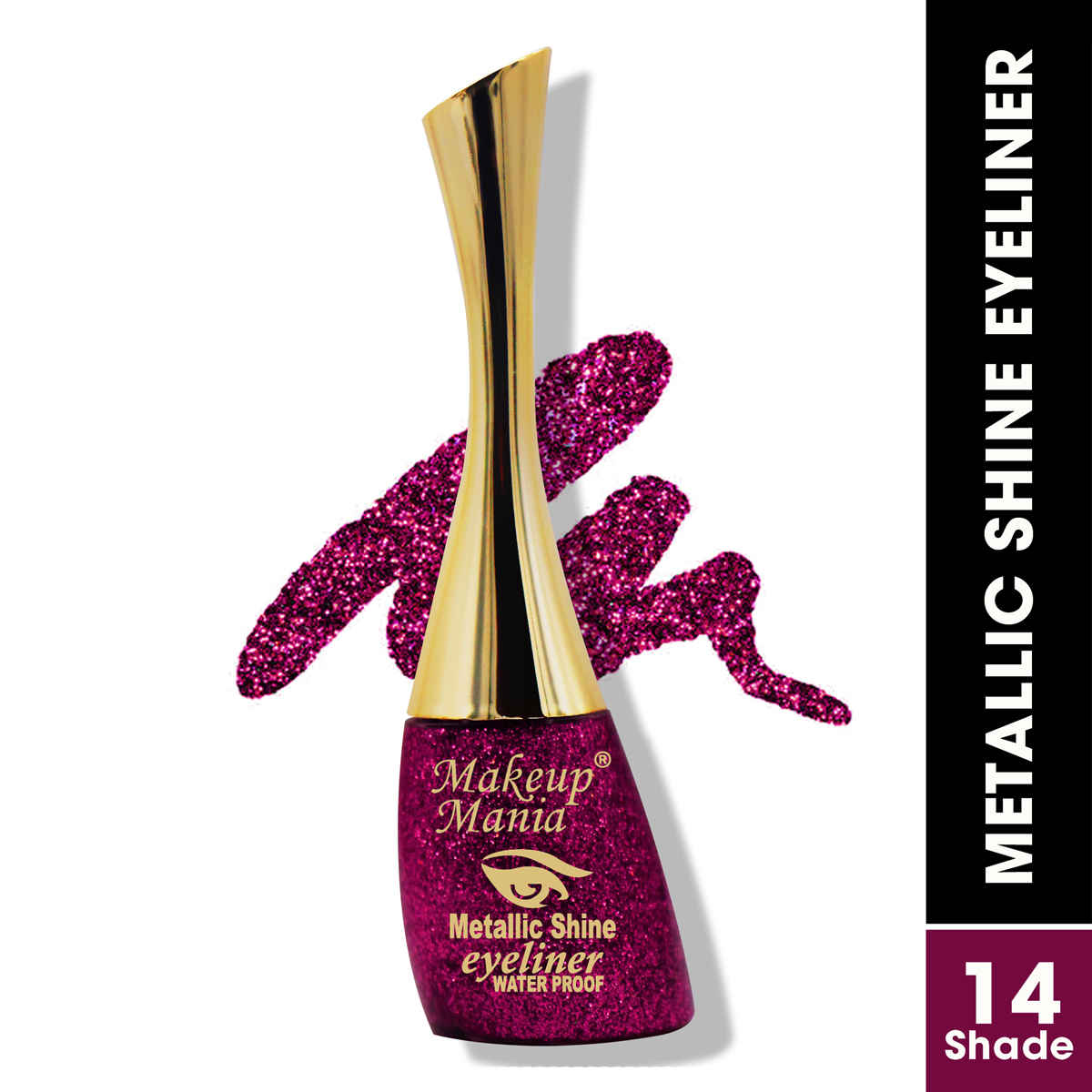 Buy Makeup Mania Metallic Shine Glitter Eyeliner, Magenta - Shade # 14 - Purplle
