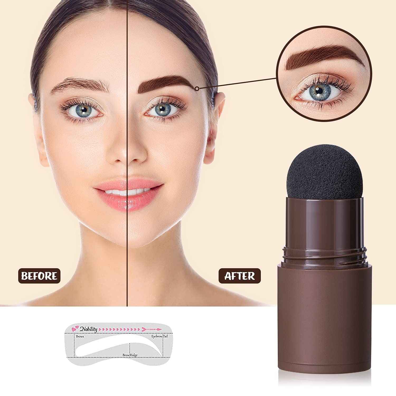 Buy LakyouBeauty Color Castle Eyebrow Stamp for Perfect Eyebrow - Purplle