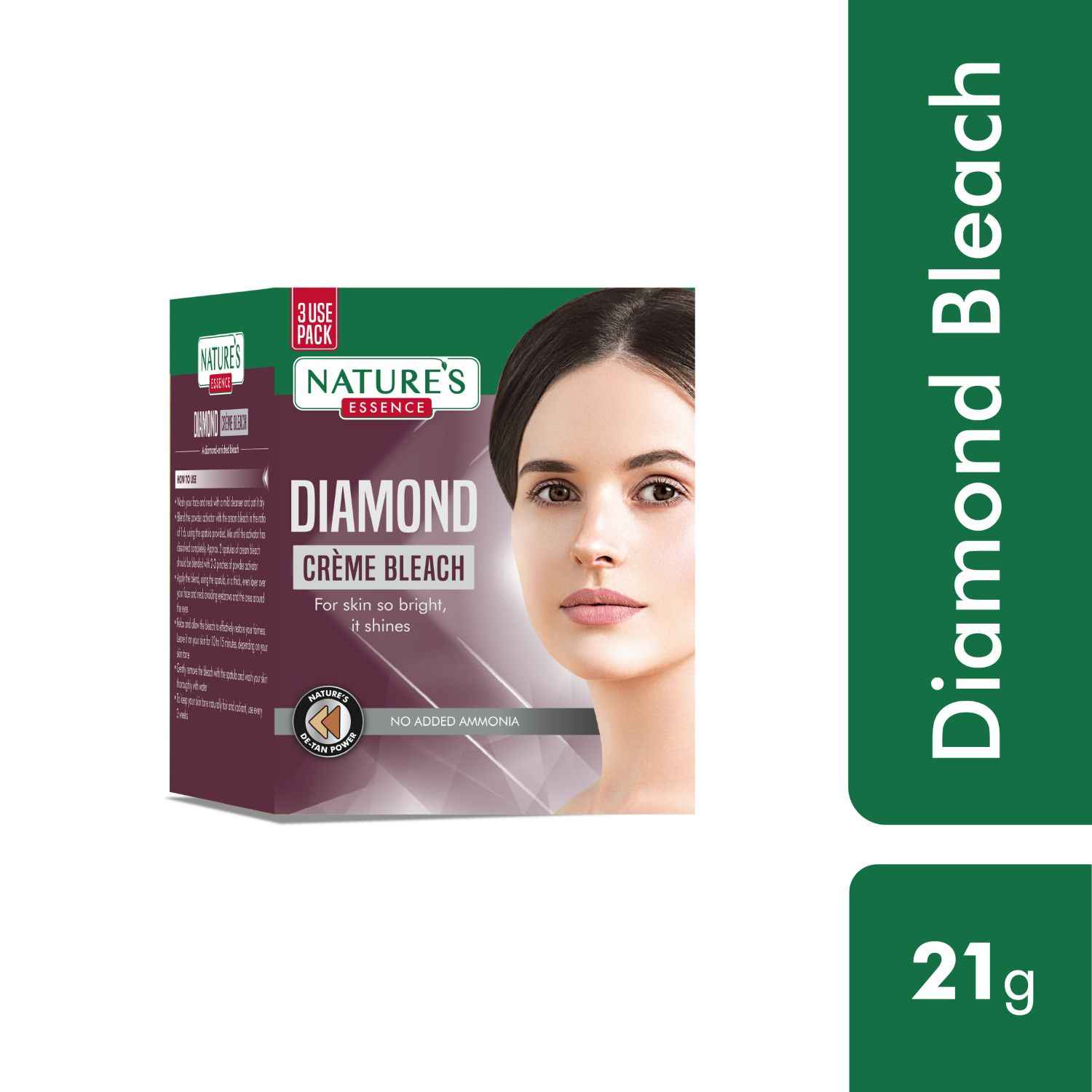 Buy Nature's Essence Diamond Creme Bleach 43g+5g Free Aloe Vera Gel - Purplle