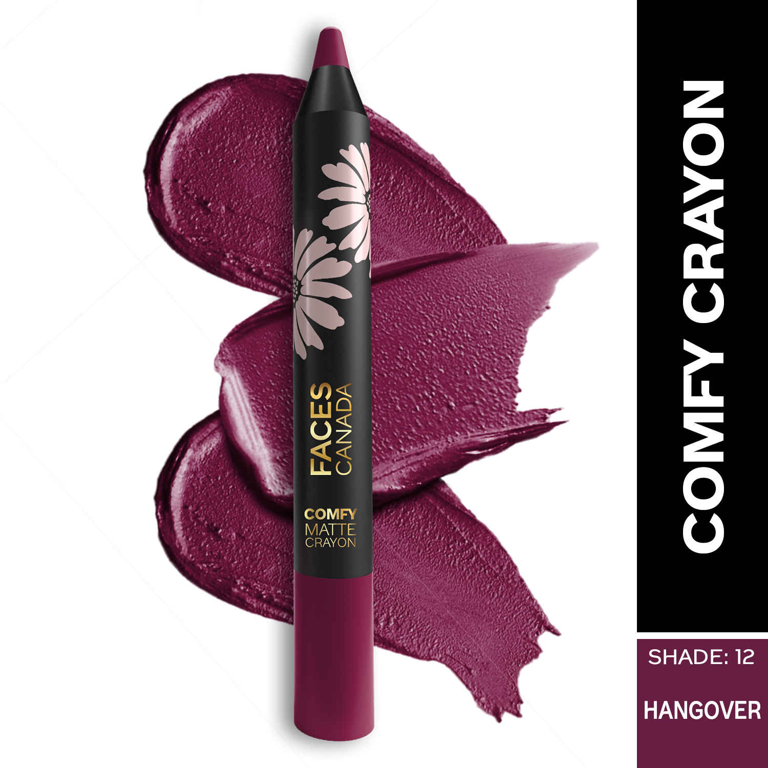 Buy FACES CANADA Comfy Matte Crayon I Creamy Matte I Chamomile & Shea Butter I Alcohol-free I Hangover 12 2.8 gm - Purplle