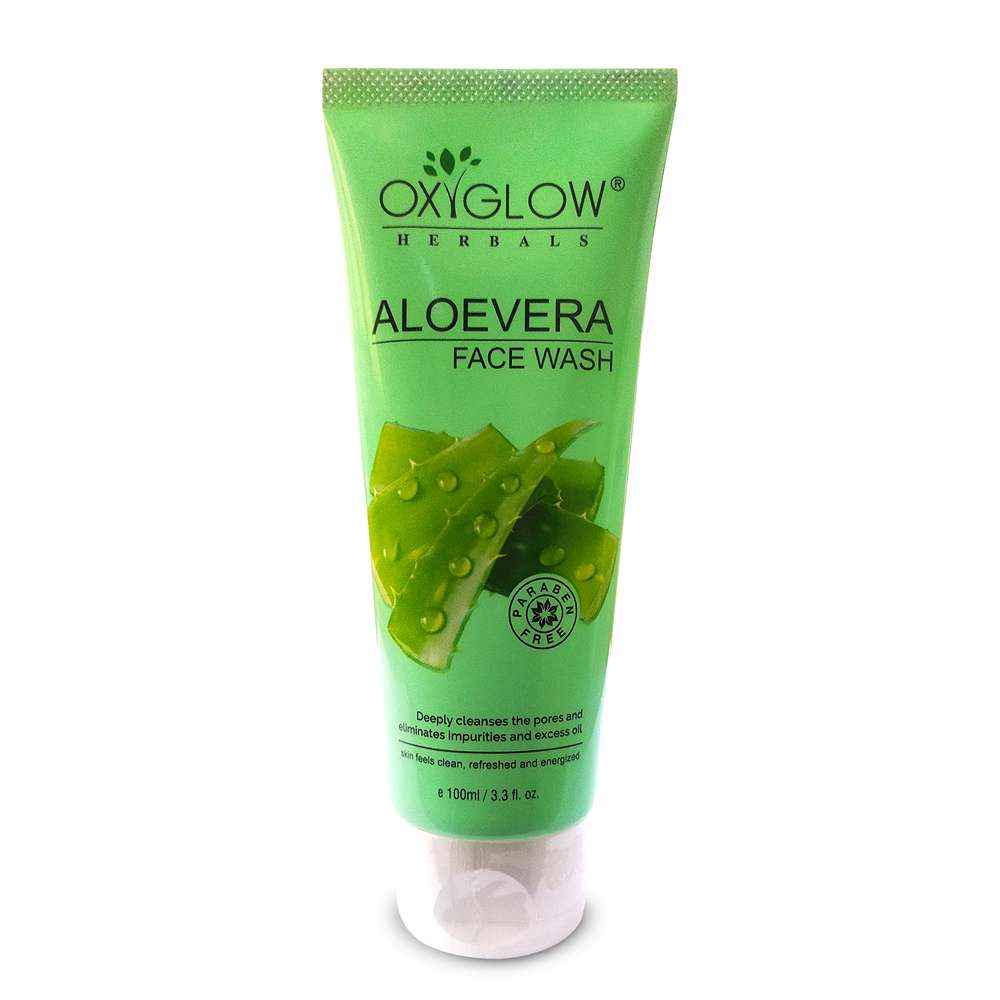 Buy OxyGlow Herbals Herbals Aloevera face wash,100 gm,Skin Feels clean refreshed and energized - Purplle