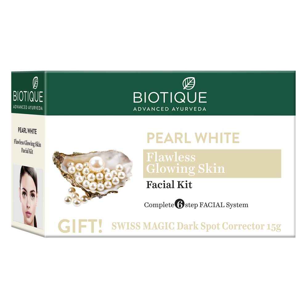 Buy Biotique Pearl White Facial Kit 5X10 gm+15 gm(Pearl Kit) - Purplle