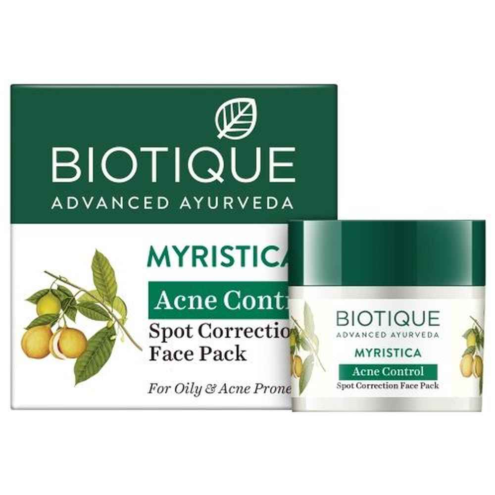 Buy Biotique Myristica Acne Control Spot Correction Face Pack 20 gm - Purplle