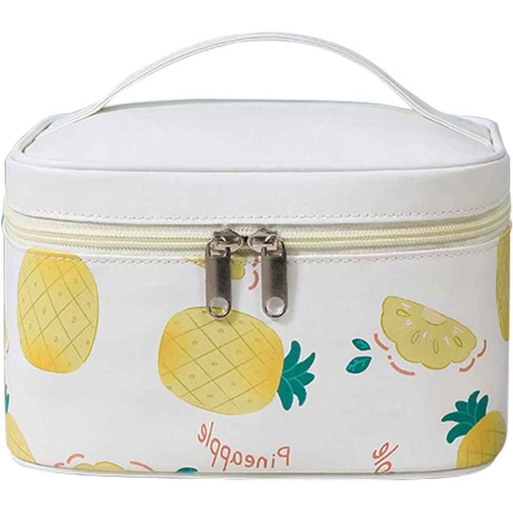 Buy House of Quirk Cosmetic Bag/Professional Makeup Organizer Bag Travel Cosmetic Cases Make up Organizer Toiletry Bags - White Pinapple_(FRUIT_MAKEUPBAG_WHI_PINEAPPLE) - Purplle