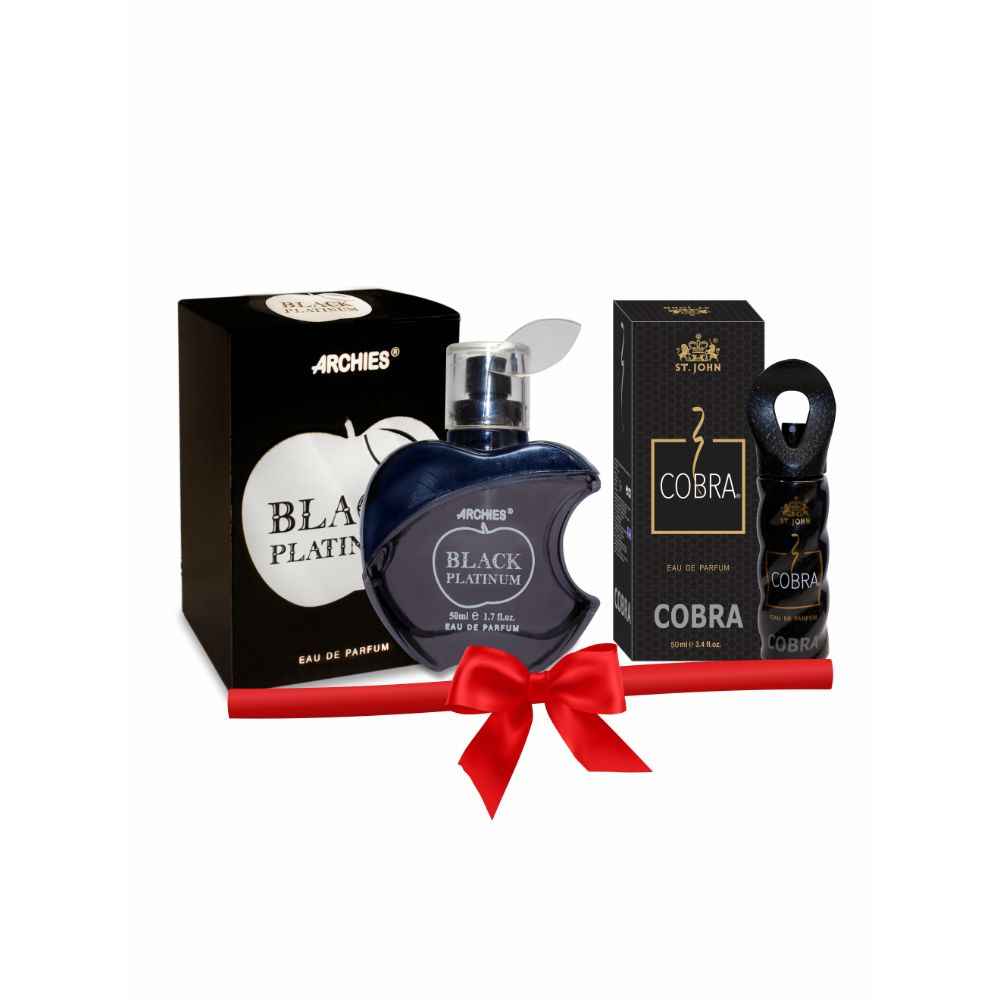 Buy ST-JOHN Cobra Eau De Perfume & Archies Black Platinum Eau De Perfumes for Men 50ml Each Long lasting (Pack of 2) - Purplle