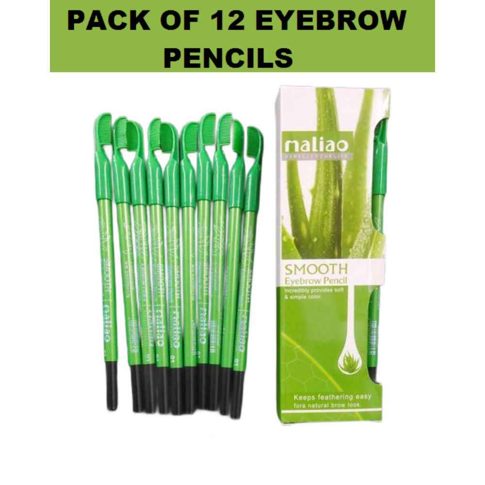 Buy Maliao Pack of 12 Pcs Black Eyebrow Pencils For Ease and Precise Application - Purplle