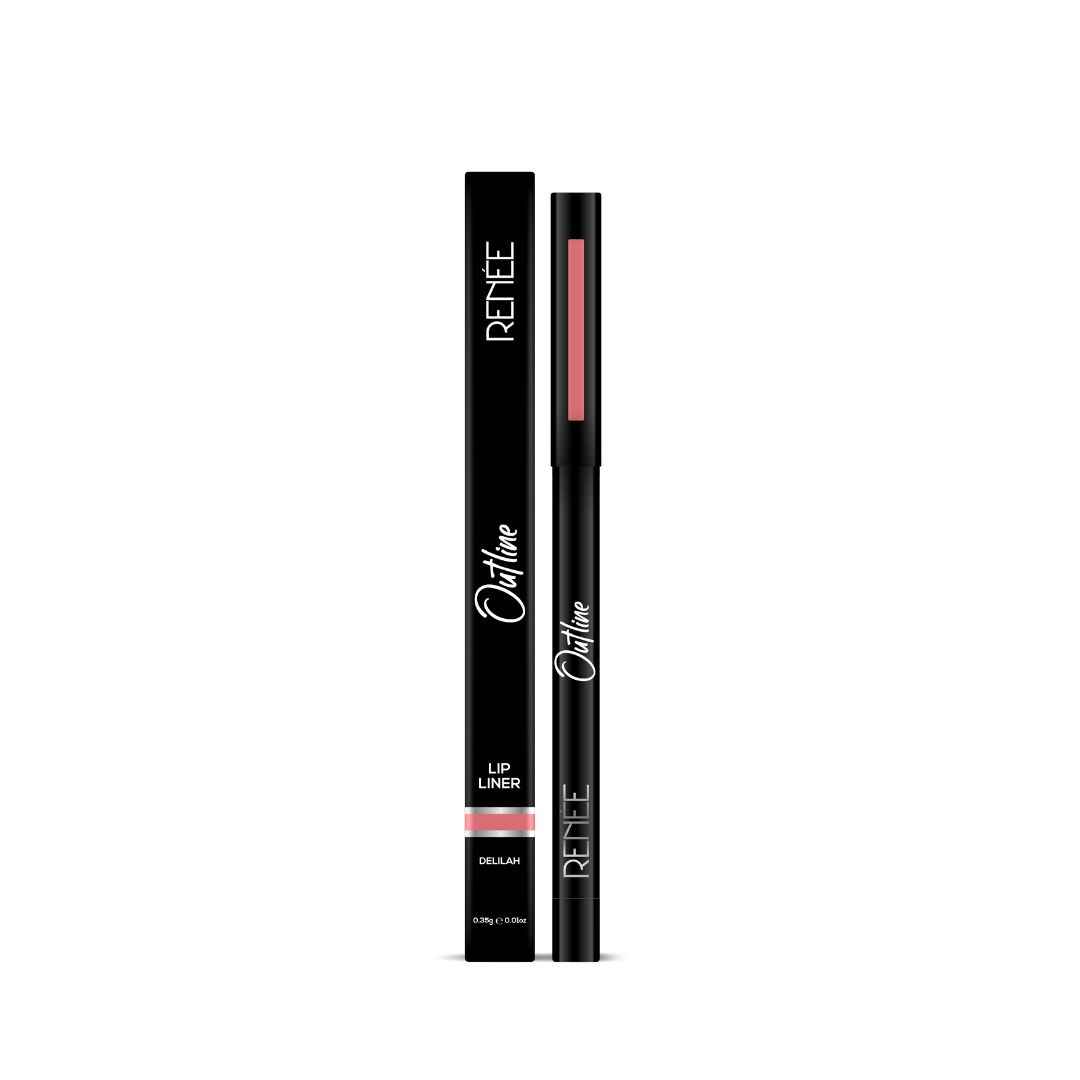 Buy RENEE Outline Lip Liner With Built in Sharpener 03 Delilah 0.35 gm, Long Lasting & Smudge Proof, Matte Finish & Rich Color Payoff, One Swipe Application - Purplle