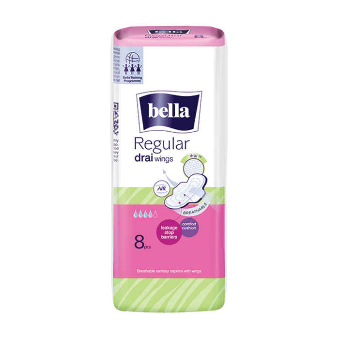 Buy Bella Regular Drai Wings Sanitary Pads 8 Pcs - Purplle