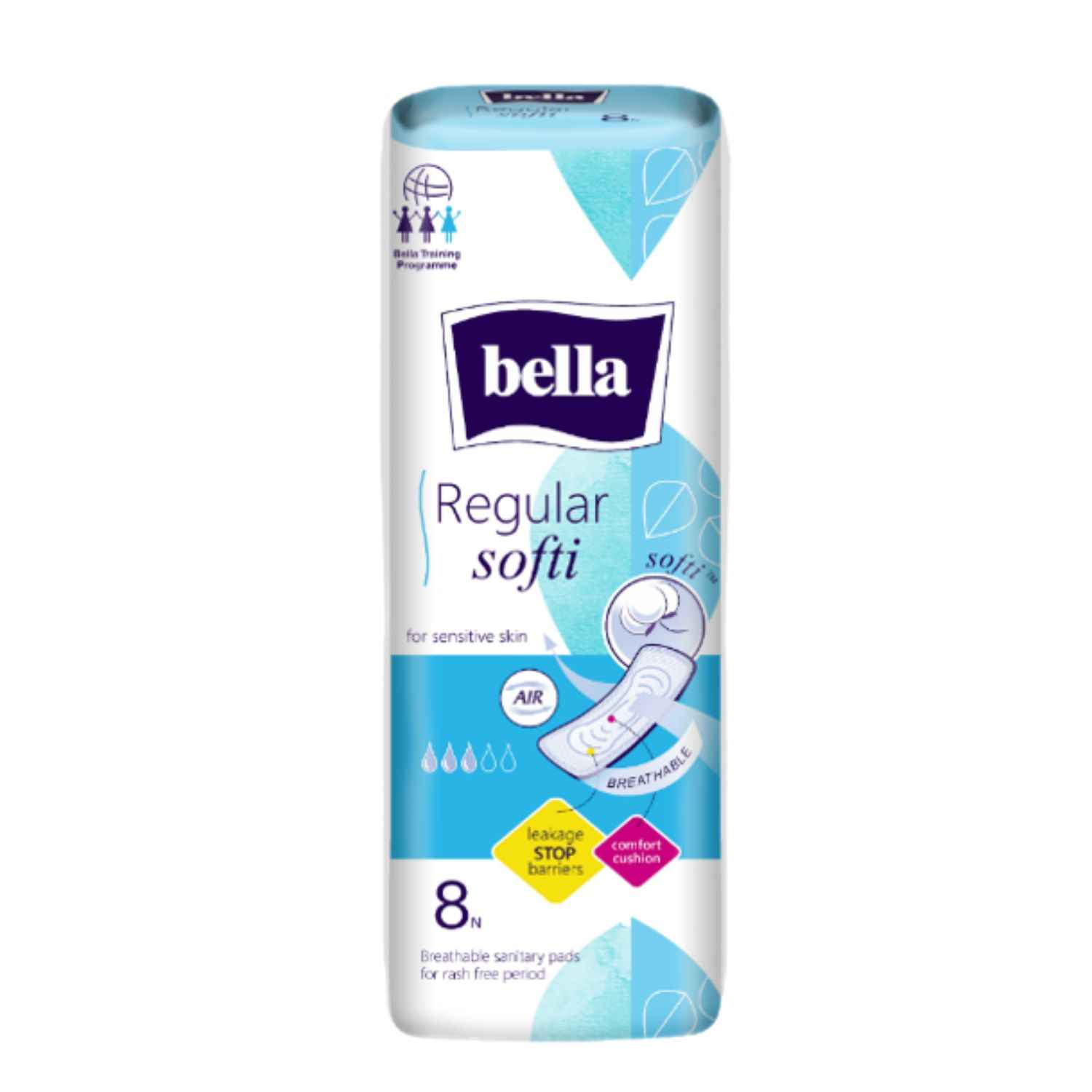Buy Bella Regular Softi Sanitary Pads 8 Pcs - Purplle