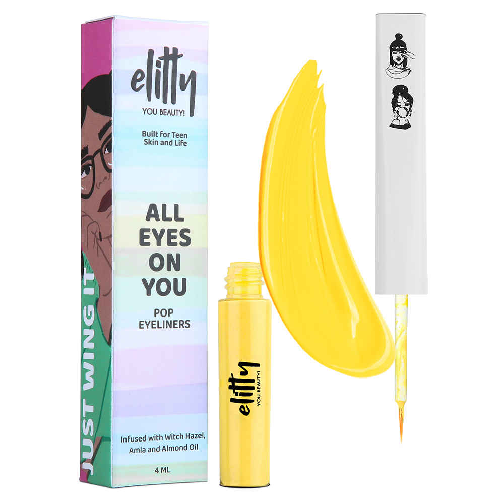 Buy Elitty Pop Liquid Eyeliner, Smudge Proof, Water Proof, Infused with Witch Hazel, Vegan & Cruelty Free -Honeycomb (Yellow - Matte) 4 ml - Purplle