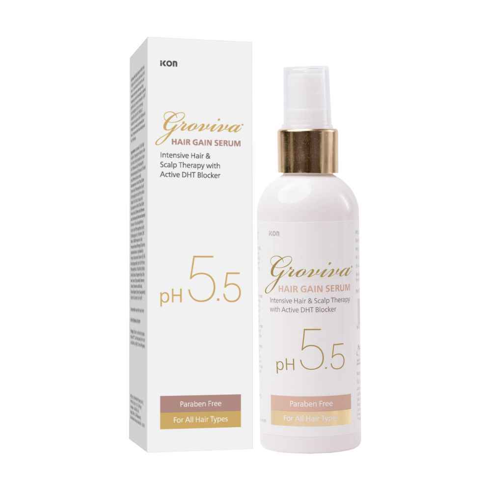 Buy Groviva Hair Gain Serum 100 ml (Pack of 1) | Intensive Hair & Scalp therapy with | Active DHT Blocker | For All Hair Types | Non Sticky, fast absorb formula | pH 5.5 | Paraben Free 100 ml - (Pack of 1) - Purplle