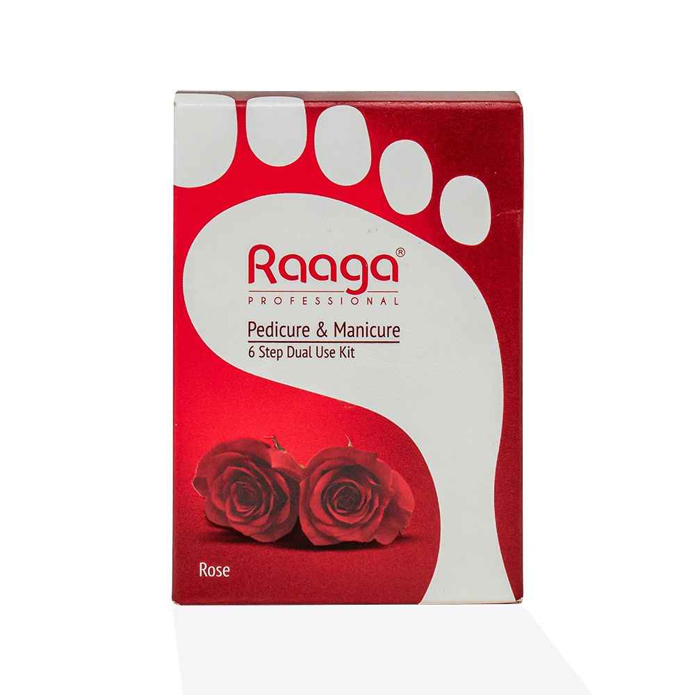 Buy Raaga Professional Pedicure & Manicure 6 Step Single Use Kit, Rose, 6 Sachets (63 g) - Purplle