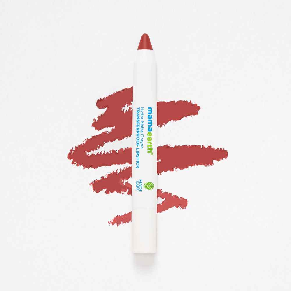 Buy Mamaearth Hydra-Matte Crayon Transferproof Lipstick with Argan Oil - 02 Macaroon Pink - 2.4 g - Purplle