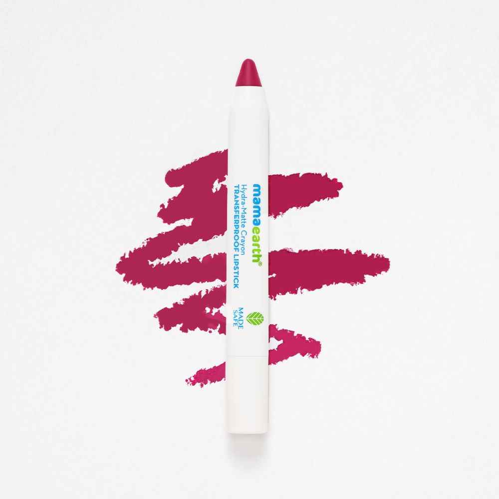 Buy Mamaearth Hydra-Matte Crayon Transferproof Lipstick with Argan Oil - 04 Passionfruit Wine 2.4 g - Purplle