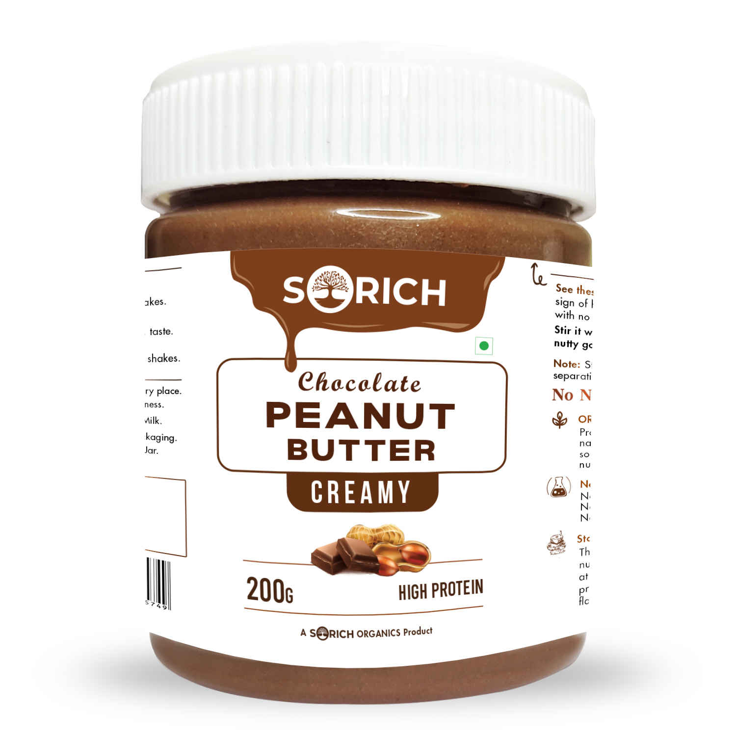 Buy Sorich Organics Chocolate Peanut Butter Creamy 200g - Purplle