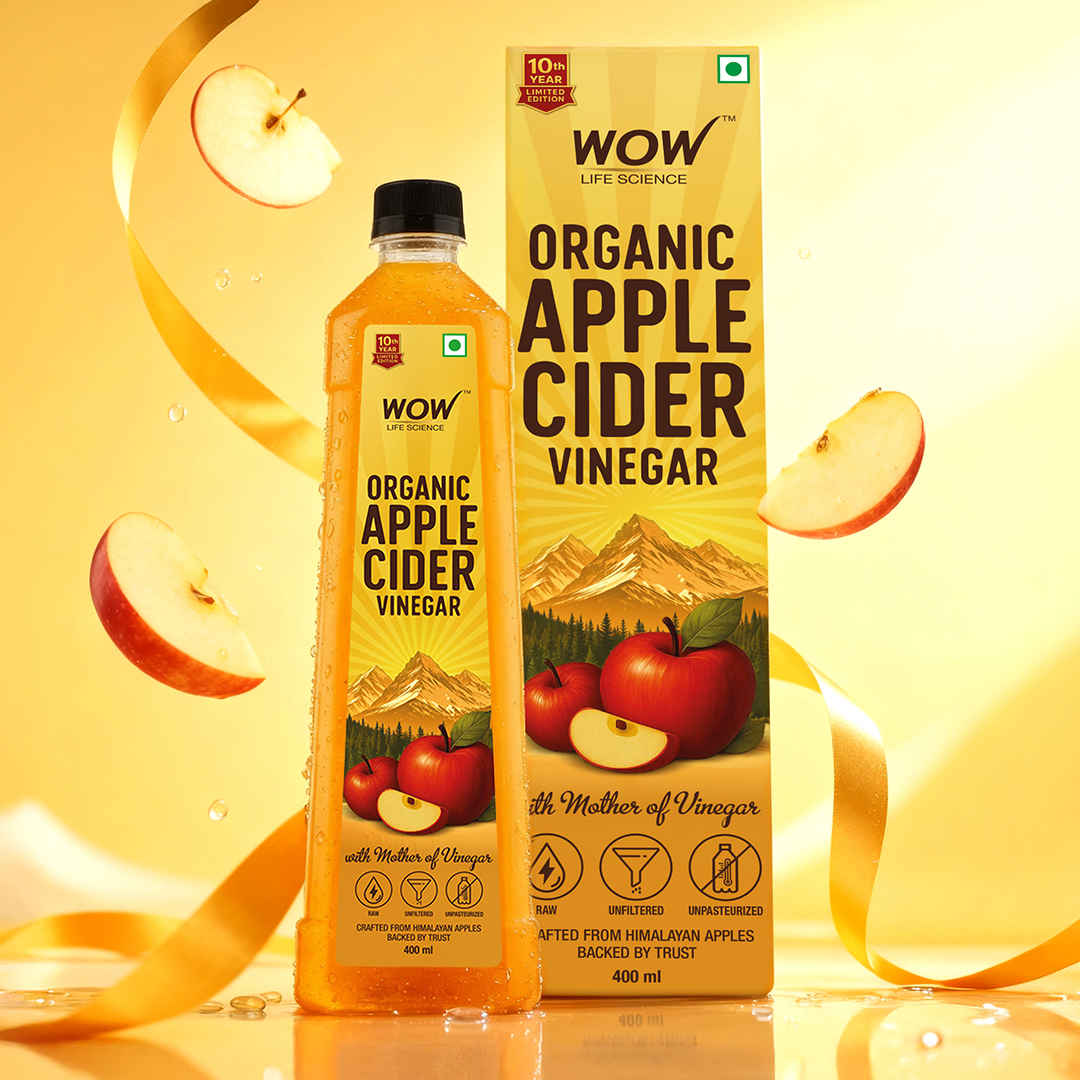 Buy WOW Life Science Organic Apple Cider Vinegar (400 ml) - Purplle