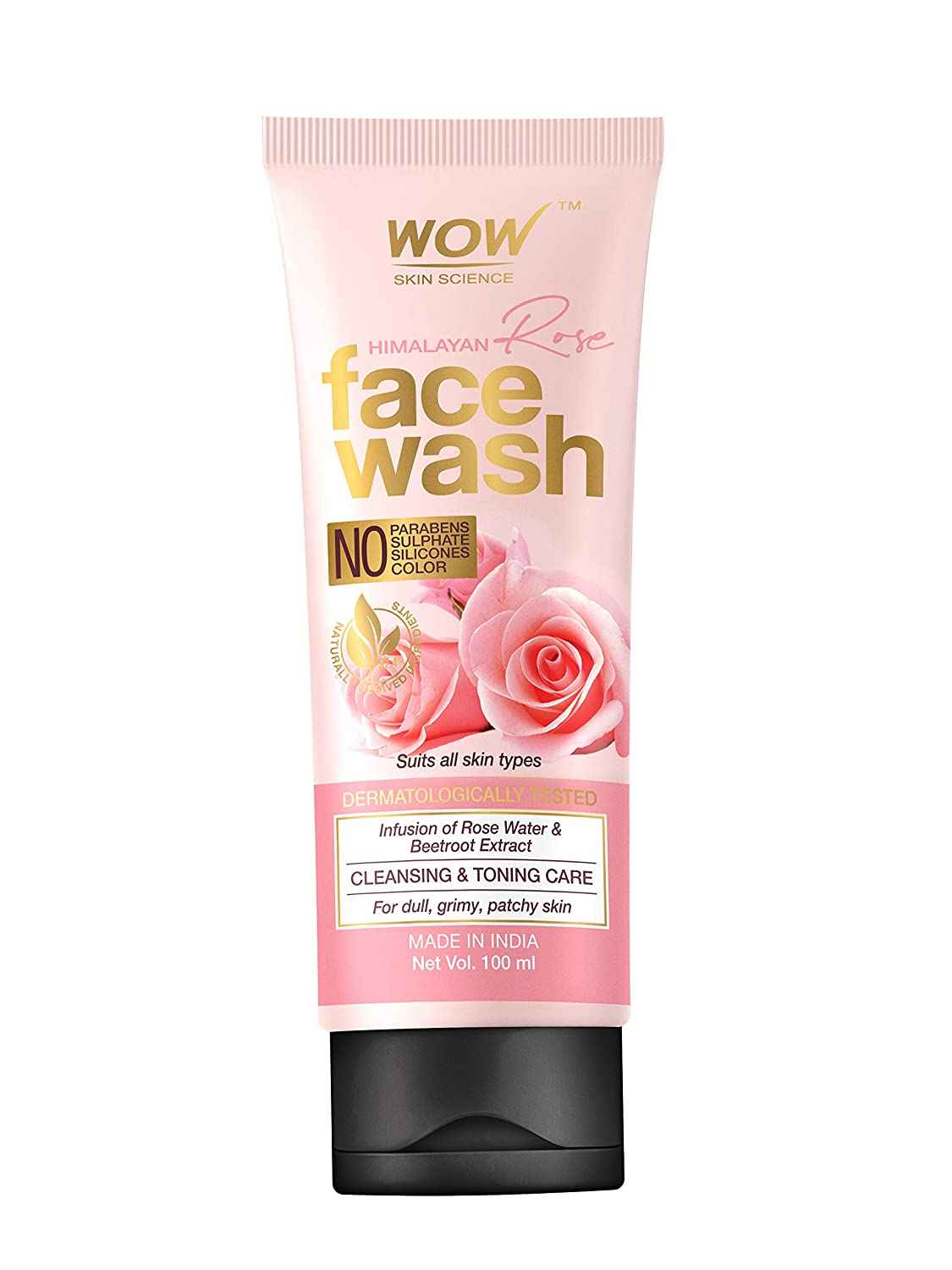 Buy WOW Skin Science Himalayan Rose Face Wash For Cleansing/Dullness - All Skin Types - 100ml Tube - Purplle