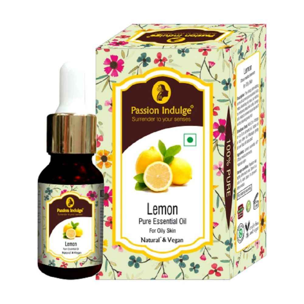 Buy Passion Indulge Lemon Essential Oil for Acne, Pimple, Oily Skin, Dry Hair and Dandruff - 10 ml - Purplle