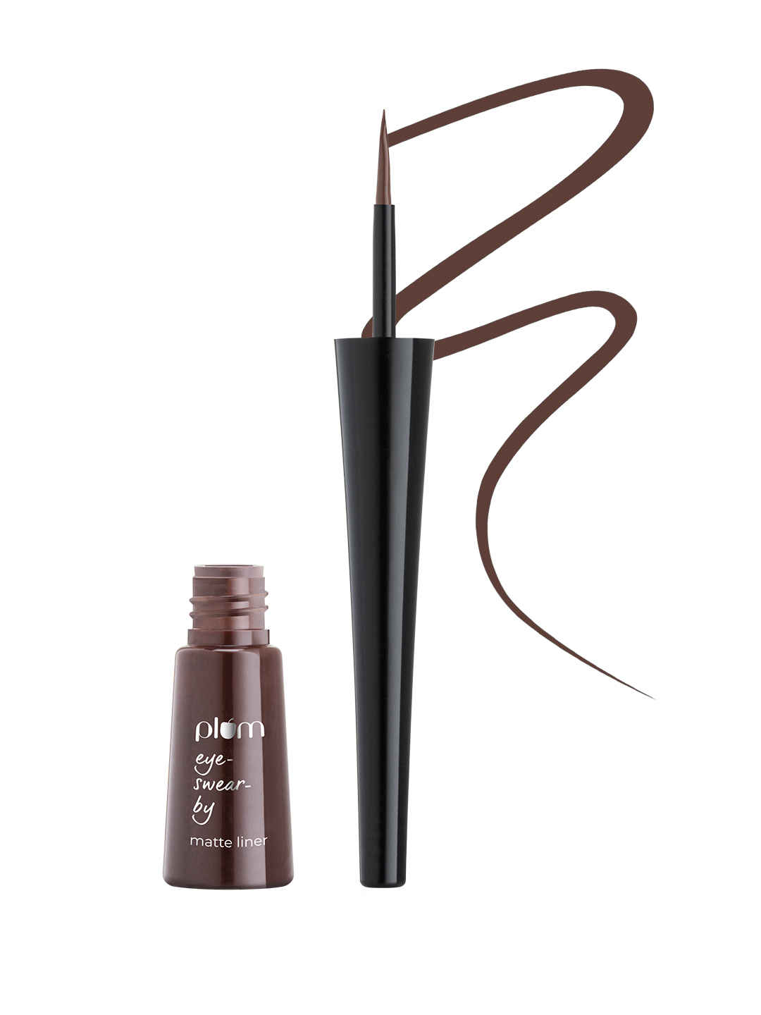 Buy Plum Eye-Swear-By Matte Liner | Water-Proof | Quick Drying | 100% Vegan & Cruelty Free | 08 Brown Around - Purplle