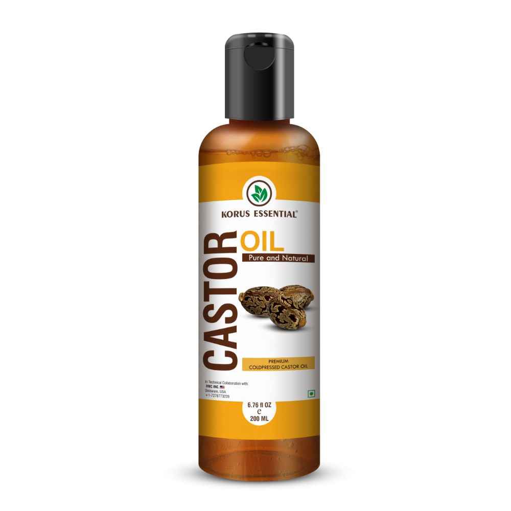 Buy Korus Essential Castor Oil (Cold-pressed) - 200ml Pack - Purplle