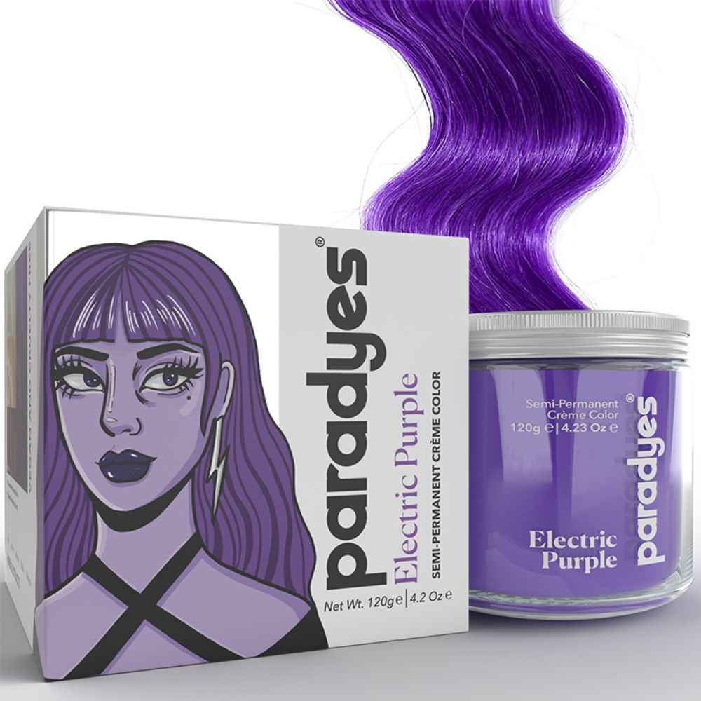 Buy Paradyes Ammonia Free Electric Purple Semi-Permanent Hair Color (120 gm) - Purplle
