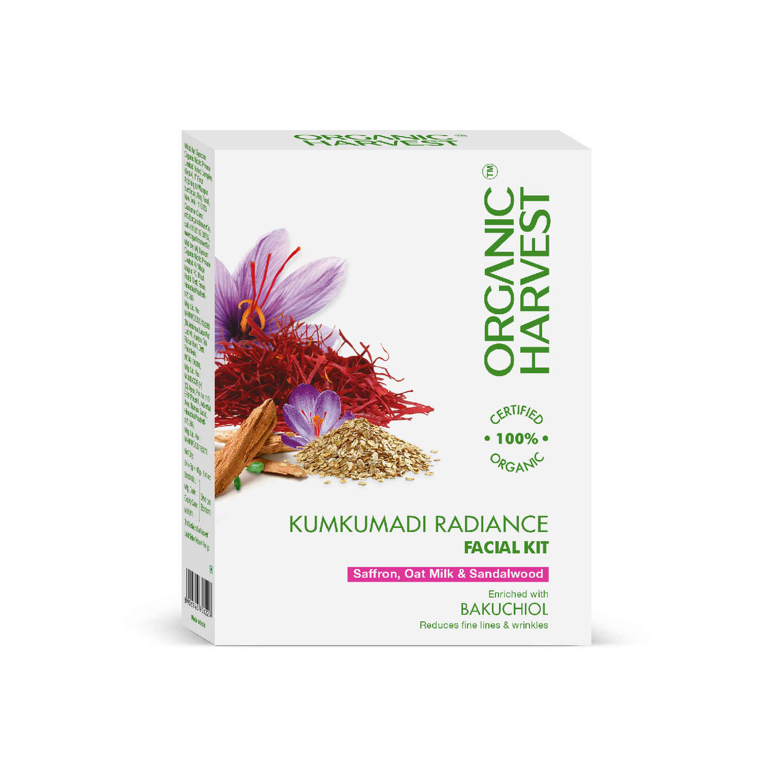Buy Organic Harvest Kumkumadi Radiance Facial Kit: Saffron, Oat Milk & Sandalwood | Facial Kit For Women & Men | Anti-ageing | For Glowing Skin | 100% American Certified Organic | Sulphate & Paraben-free - 40 gm - Purplle