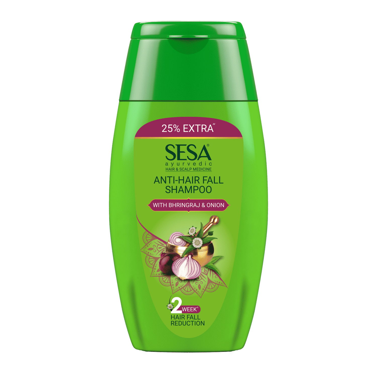 Buy Sesa Ayurvedic Anti-Hair Fall Shampoo - Bhringraj, Onion & 6 Ayurvedic Herbs - Control Hair Fall in 2 Weeks 50 ml - Purplle
