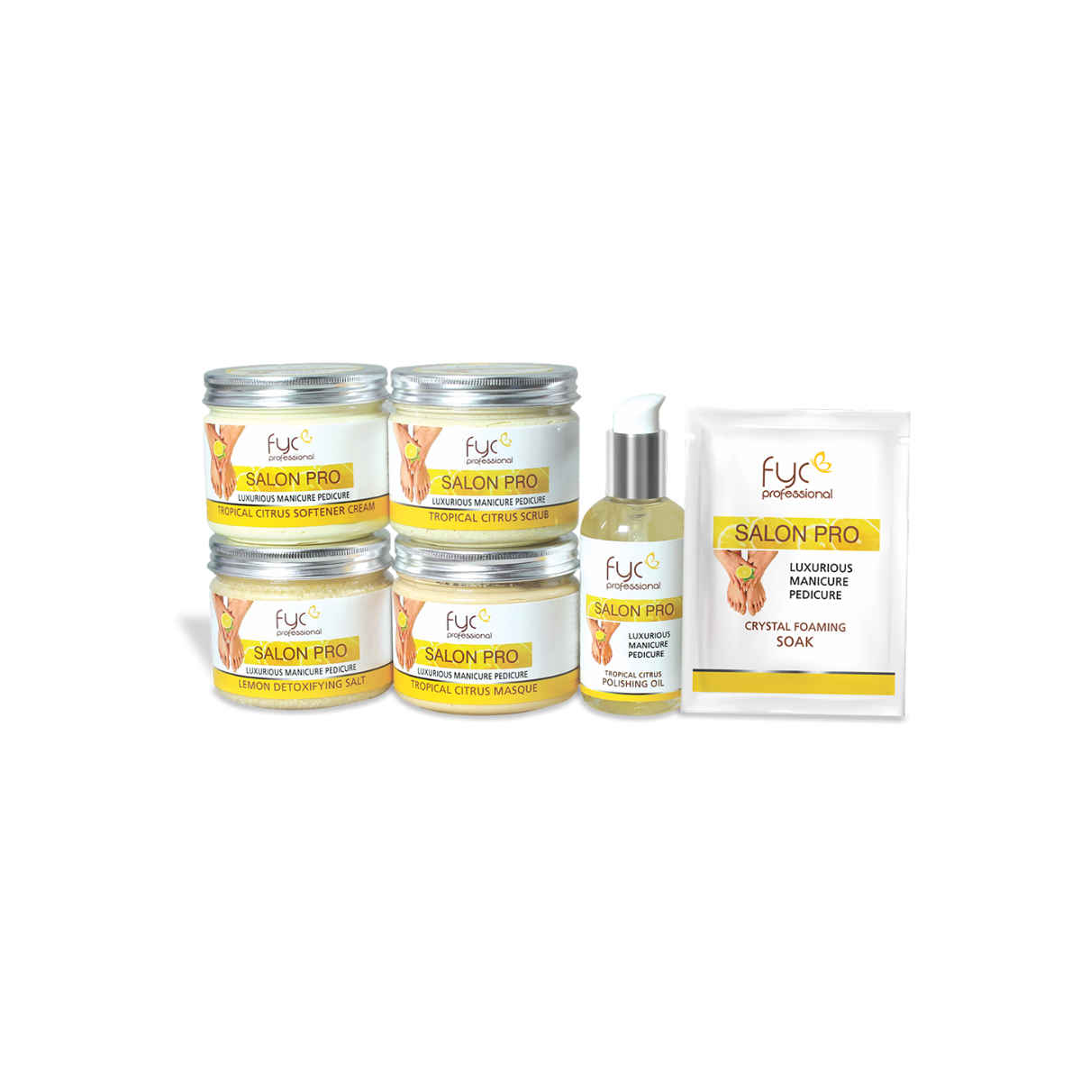 Buy FYC Professional Salon Pro Lemon Care Manicure Pedicure Spa Crystal Foaming Soak - Purplle