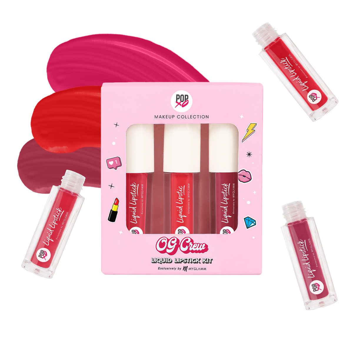 Buy MyGlamm POPxo Makeup OG Crew Liquid Lipstick Kit-Blair, Cheryl, Emily- - Purplle